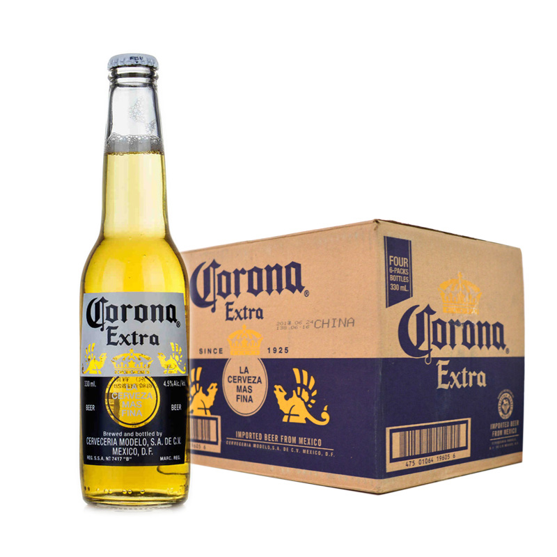 科罗娜啤酒330mL*24瓶装整箱墨西哥原装进口科罗纳啤酒CORONA