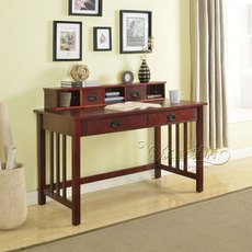 美式书房家具家用实木书桌书架组合简约学习桌写字桌办公桌特价