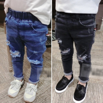 2018新款男童牛仔裤1-2-3-4-5-6岁宝宝加绒裤子秋冬儿童潮童装