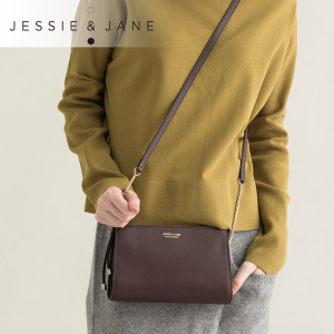 JESSIE&JANE及简新款简约链条包单肩斜跨包1721时尚牛皮女包时尚女包