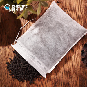100个16*21cm无纺布抽线茶包袋过滤茶叶泡茶煲汤煎药袋一次性茶包袋