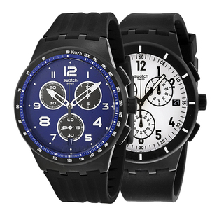 swatch 斯沃琪果冻计时男表女表情侣手表夜行速度susb402 susb401