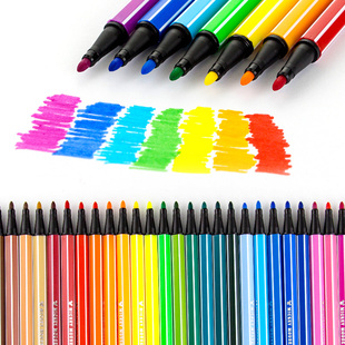 迪士尼12色水彩笔24色36色儿童绘画美术彩笔水彩笔套装学生画画笔