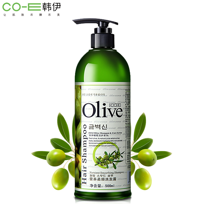 韩伊Olive洗发水500mL 植物去屑深层修复改善毛躁柔顺洗发露
