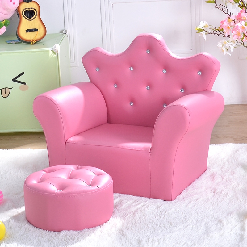 儿童沙发 可爱皇冠婴幼儿小沙发环保皮带凳迷你公主宝宝沙发特价