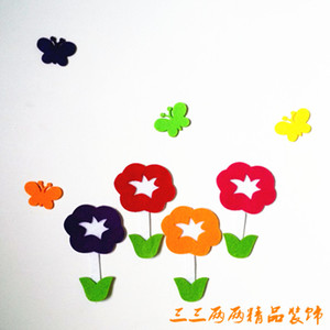 教室布置装饰幼儿园花墙贴画图片
