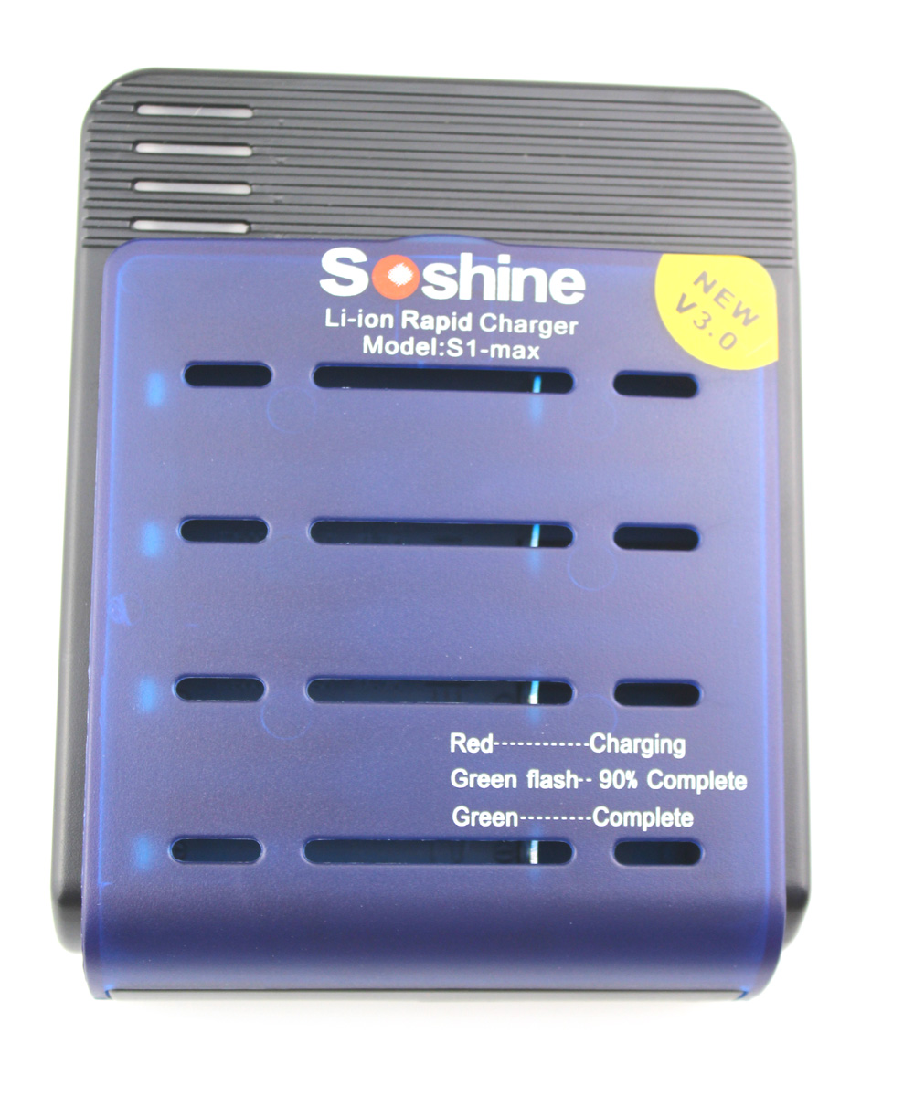 正品Soshine S1-V3 RCR123 16340 18650锂电池急速充电器