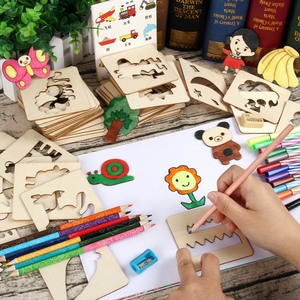 画画套装工具幼儿园小学生初学涂鸦绘画模板男孩女孩儿童益智玩具玩具