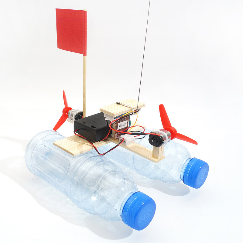 包邮遥控风力船科技小制作发明科学实验儿童学生创意diy手工材料