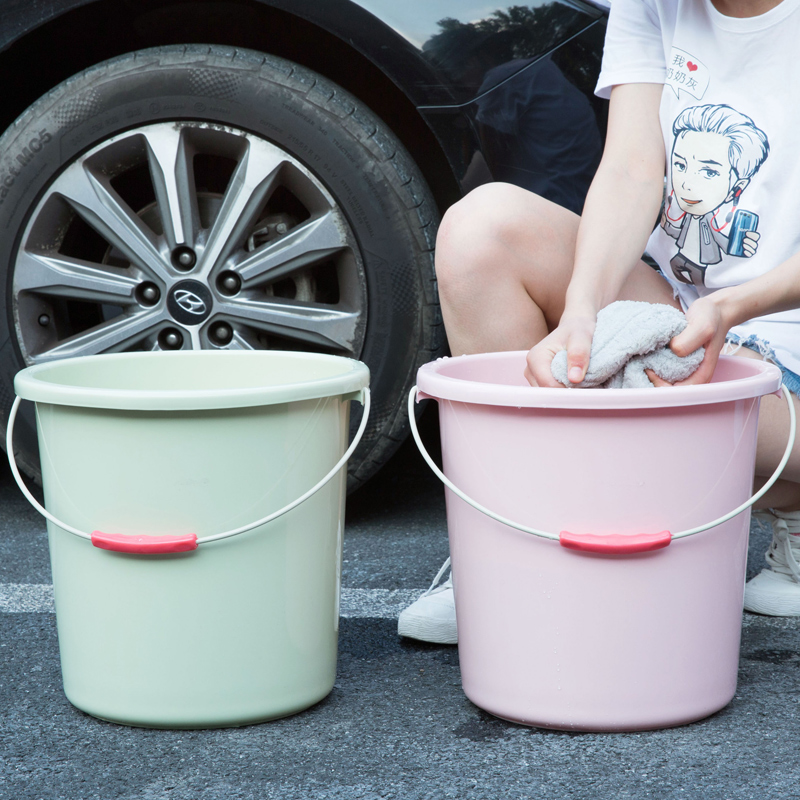 塑料手提小水桶家用大号加厚洗衣桶子储水桶洗车圆桶塑料桶洗衣桶
