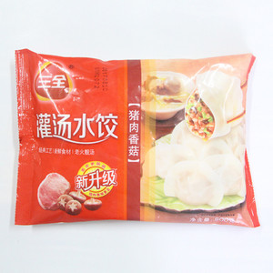 徽旺三全食品 灌汤 span class=h>水饺 /span> 猪肉香菇饺子500g30只