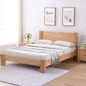 实木床1.8米北欧双人床橡木床1.5米床现代简约主卧室松柏合特价床