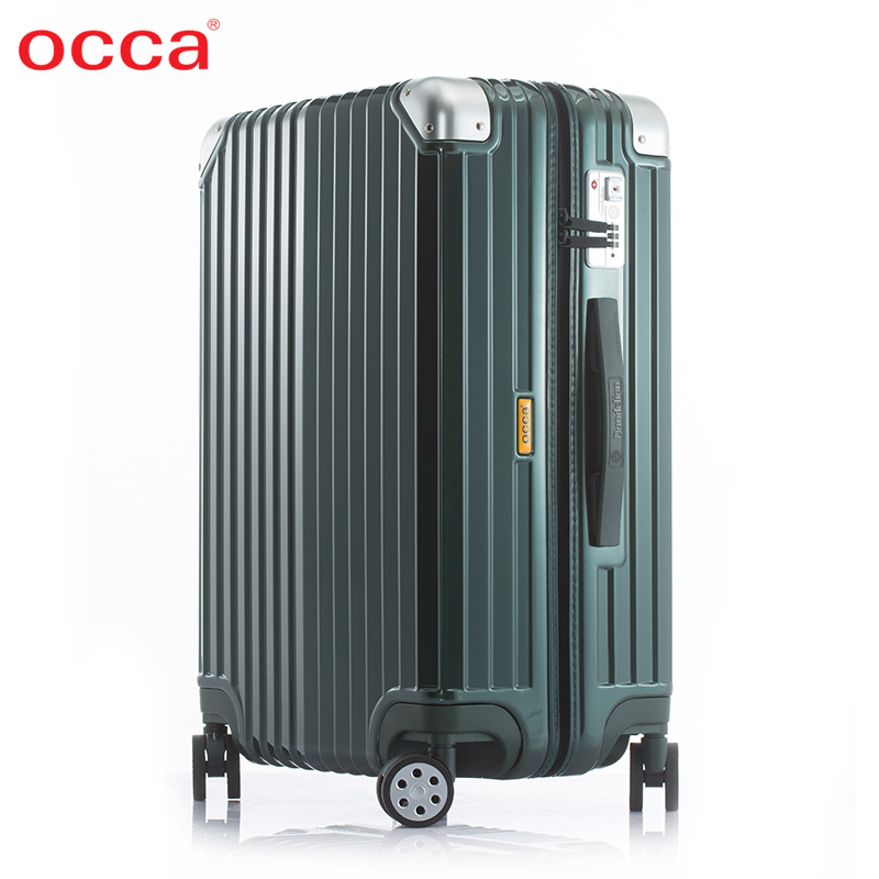 OCCA纯PC拉链箱万向轮 女旅行箱男行李箱登机箱韩版时尚拉杆箱