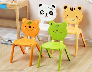 儿童凳子卡通小板凳宝宝座椅可爱靠背椅木质椅子小孩桌椅