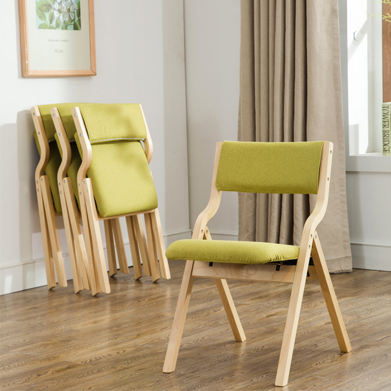 折叠椅椅子家用现代简约北欧餐椅书桌靠背椅便携办公木凳子成人