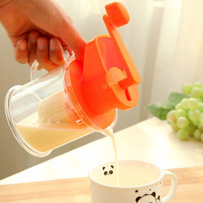 家用简易纯手工手摇豆浆机 迷你小型手动磨豆浆果汁两用榨汁机 器