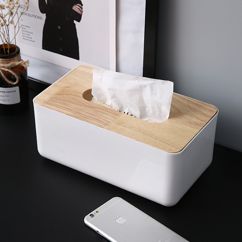 多功能桌面收纳纸巾盒客厅抽纸盒卷纸筒家用简约实木餐巾纸盒北欧