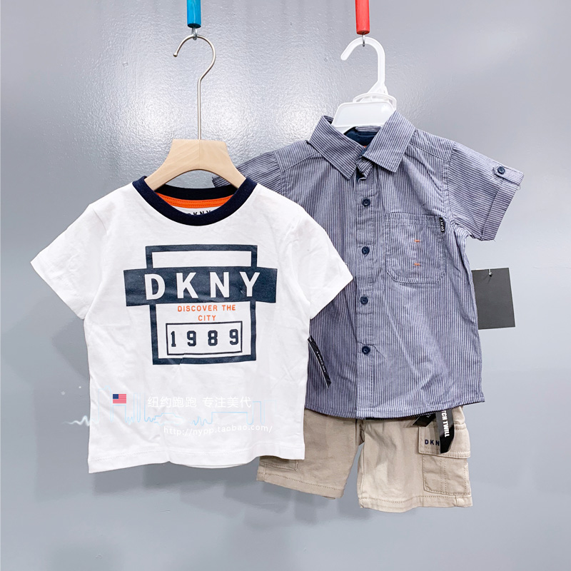 【纽约跑跑】美国DKNY/唐可娜儿 日常经典1989系列 男童套装3件套