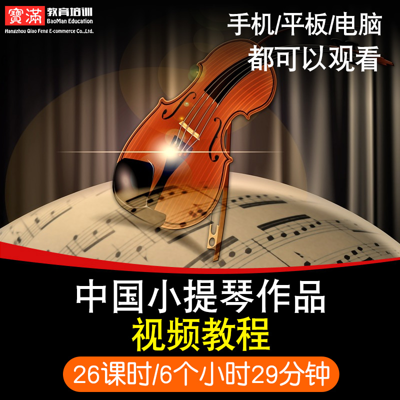 中国小提琴作品视频教程 演奏学习零基础入门自学教学在线课程
