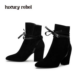 lr女鞋luxury rebel 冬季新品粗跟系带 span class=h></p></a>女靴 /span>欧美