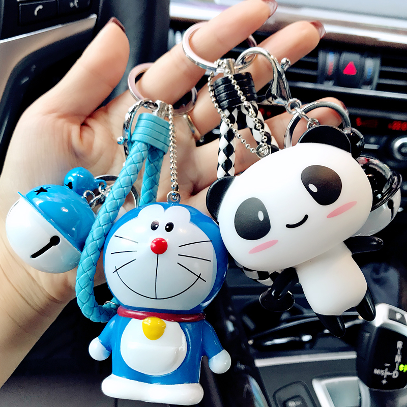 韩国卡通可爱猪小屁公仔钥匙扣创意男女叮当猫汽车钥匙链包包挂件