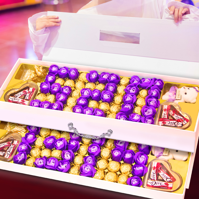 德芙巧克力礼盒装送女友女生创意520情人节生日表白女神节礼物