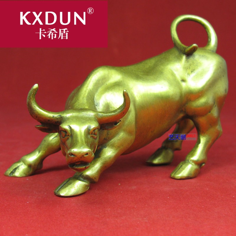 KXDUN/卡希盾开光纯铜铜牛摆件小号铜牛工艺品摆设黄铜制牛yy0227