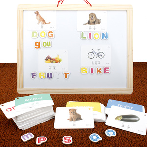 小学生读拼音字母英语单词卡片儿童自然拼读训练教具早教益智玩具