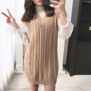 女毛线背心裙图片