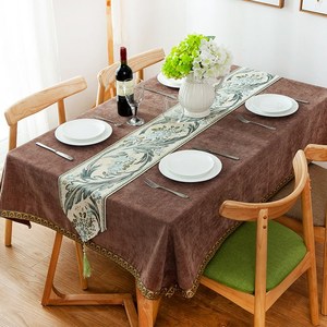 新品中式餐桌布红色茶几桌布长方形布艺台布桌旗 span class=h>八仙桌