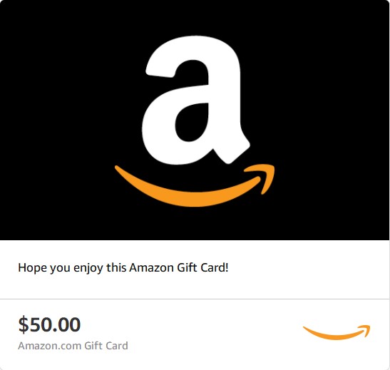 美国亚马逊电子礼品卡 amazon gift card 自己买的50美元礼品卡