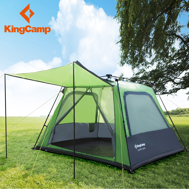 KingCamp双人帐篷户外3-4人全自动野营帐篷户外防雨沙滩露营帐篷