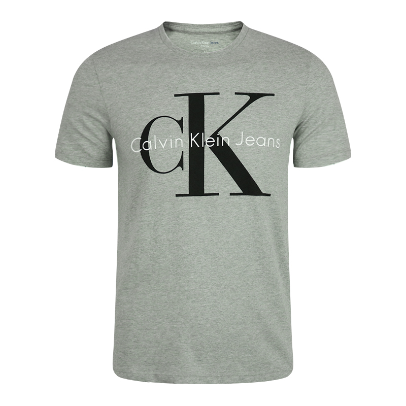Calvin Klein/CK jeans男圆领印花短袖T恤宽松休闲半袖美国直邮