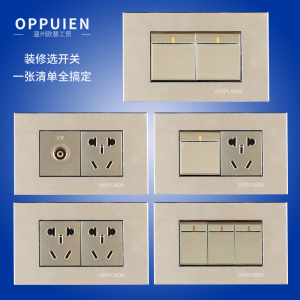 欧普118型c31二位 span class=h>开关 /span>插座电视电脑16a空调 