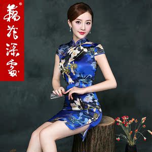 高档真丝旗袍女夏2018新款 span class=h></p></a>100% /span> span class=h>