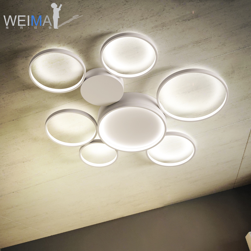 维玛 客厅灯 简约现代圆形大气家用创意LED吸顶灯个性房间卧室灯