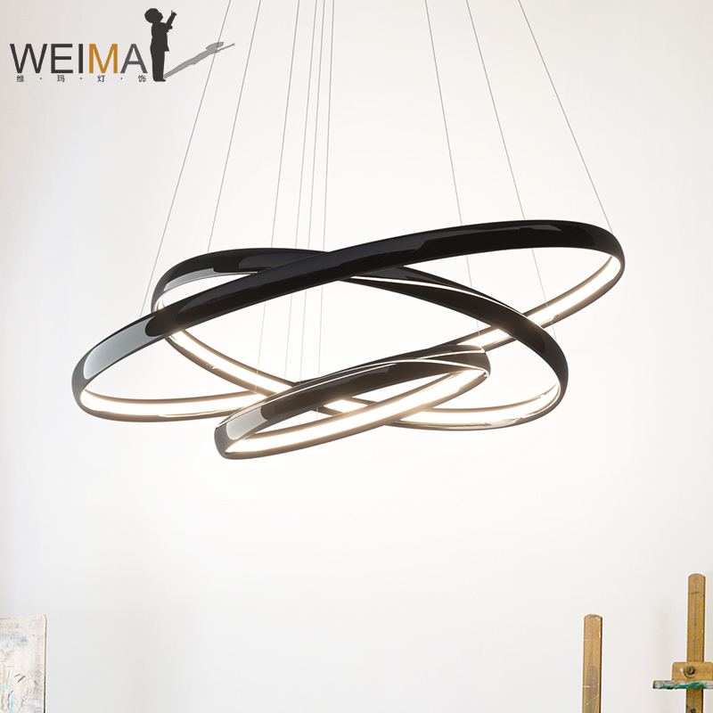 维玛 北欧灯具现代简约吊灯创意个性圆形书房卧室餐厅客厅灯饰