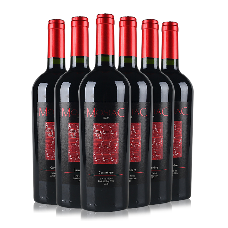【珍藏级】卡曼尼14度干红葡萄酒智利原瓶进口红酒整箱6瓶750ml