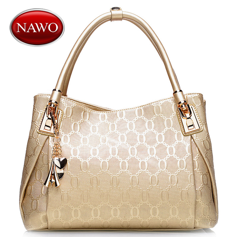 NAWO那沃手提包2015新款欧美时尚潮流女包压花手提单肩女士包包