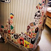旅行箱子包可爱卡通拉杆划痕遮挡个性涂鸦贴纸贴花创意膜贴画行李