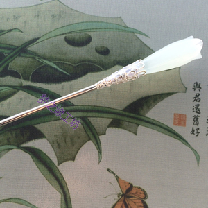 步步惊心白色琉璃木兰发簪步步惊情若曦同款古典簪子古装饰品配饰