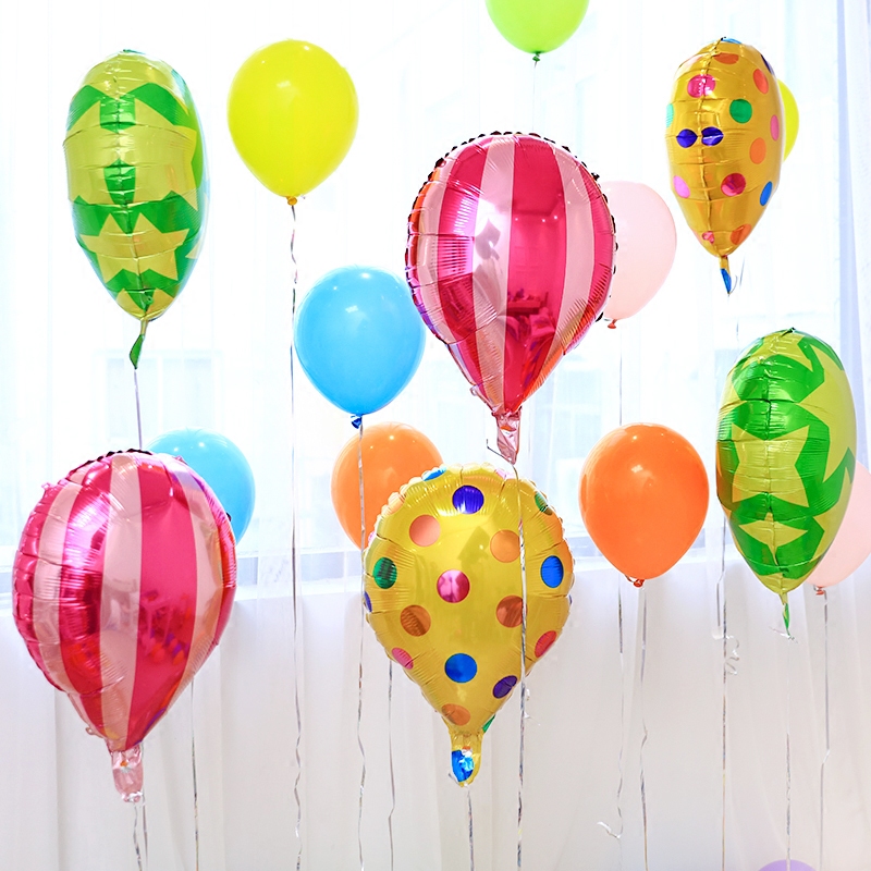 热气球铝膜气球 六一儿童节布置儿童生日派对装饰
