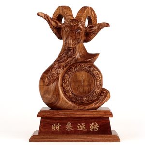 羊摆件工艺品家居摆设木质图片