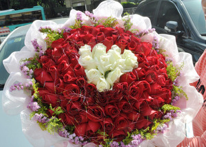 99朵红色玫瑰花/福州花店鲜花同城速递/情人节生日花束配送花