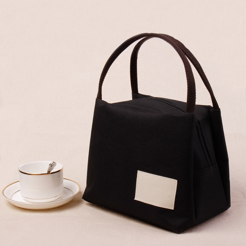 日本帆布手提包便当包保温饭盒袋女牛津布妈咪包饭盒包手提袋防水