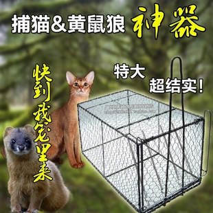 野鸡黄鼠狼捕抓器诱捕笼器捕猫笼 抓猫笼捕猫器 捉猫兔子松鼠笼子