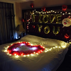 浪漫生日惊喜布置气球套餐成人男房间装饰玫瑰花瓣表白告白情人节