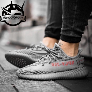 『whoops』adidas yeezy boost 350 v2 新灰橙2.0侃爷跑鞋ah2203