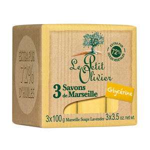 法国进口lepetit小橄榄树手工甘油马赛皂天然甘油更滋润3*100克