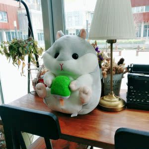 可爱仓鼠汽车抱枕被子两用办公室午睡枕珊瑚绒毯子 span class=h>公仔